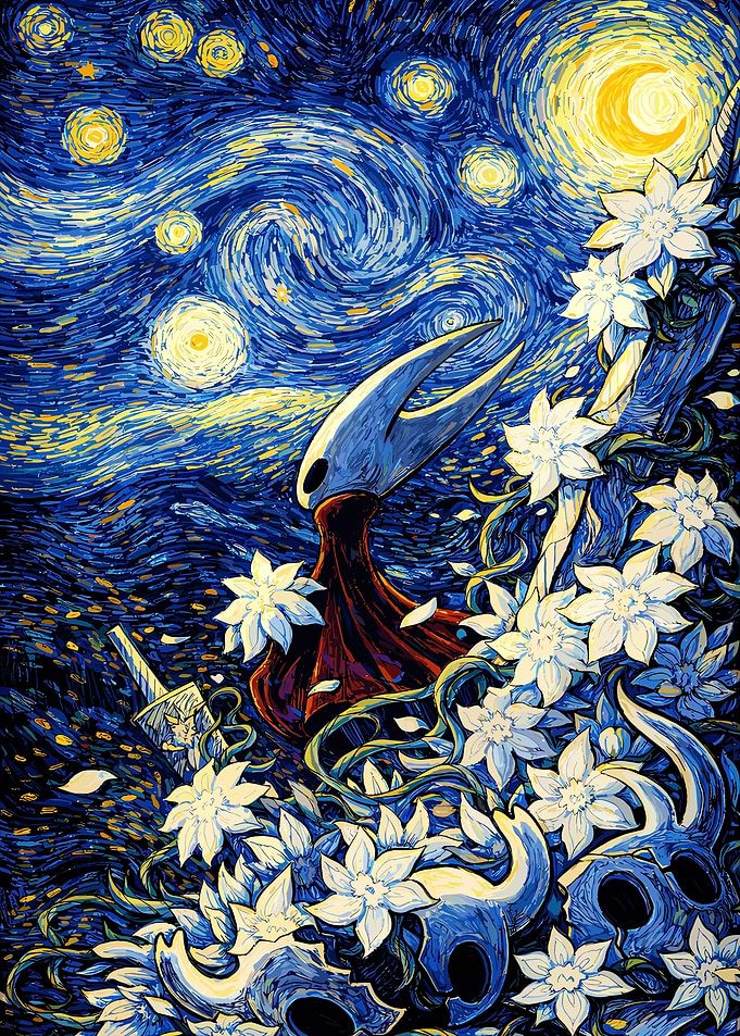Hornet in Starry Night Style