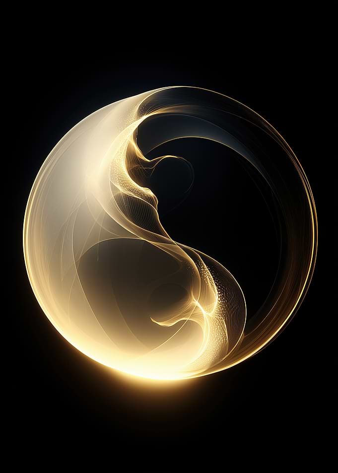 Abstract Golden Swirl