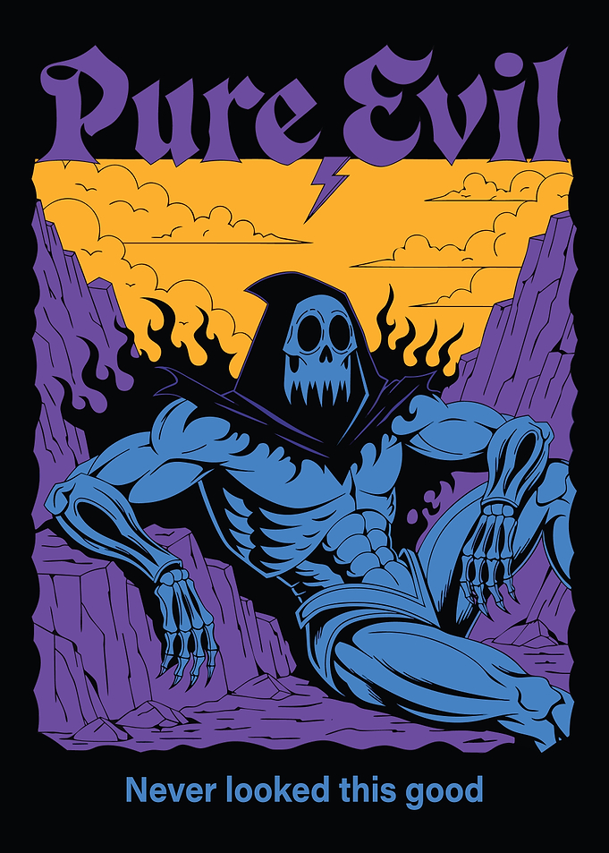 Pure Evil Grim Reaper Skeleton