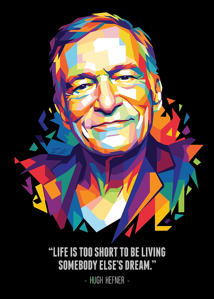 Hugh Hefner Pop Art Portrait