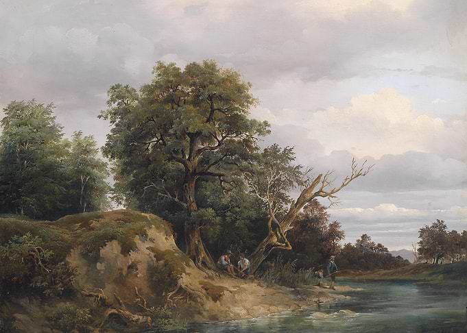 Fishermen by the River