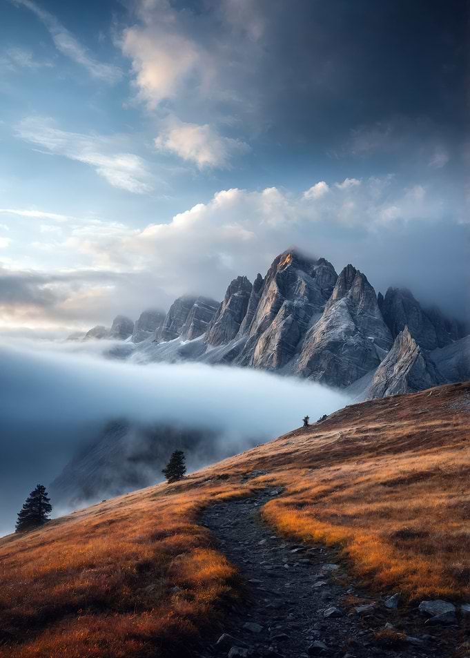 Misty Mountain Trail at Sunrise
