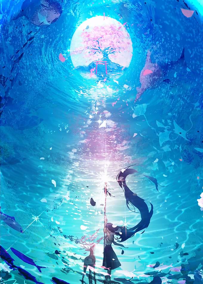 Underwater Cherry Blossom Dream