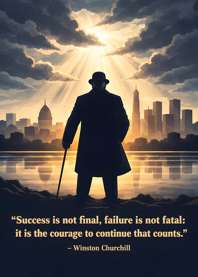 Winston Churchill quote about success and failure