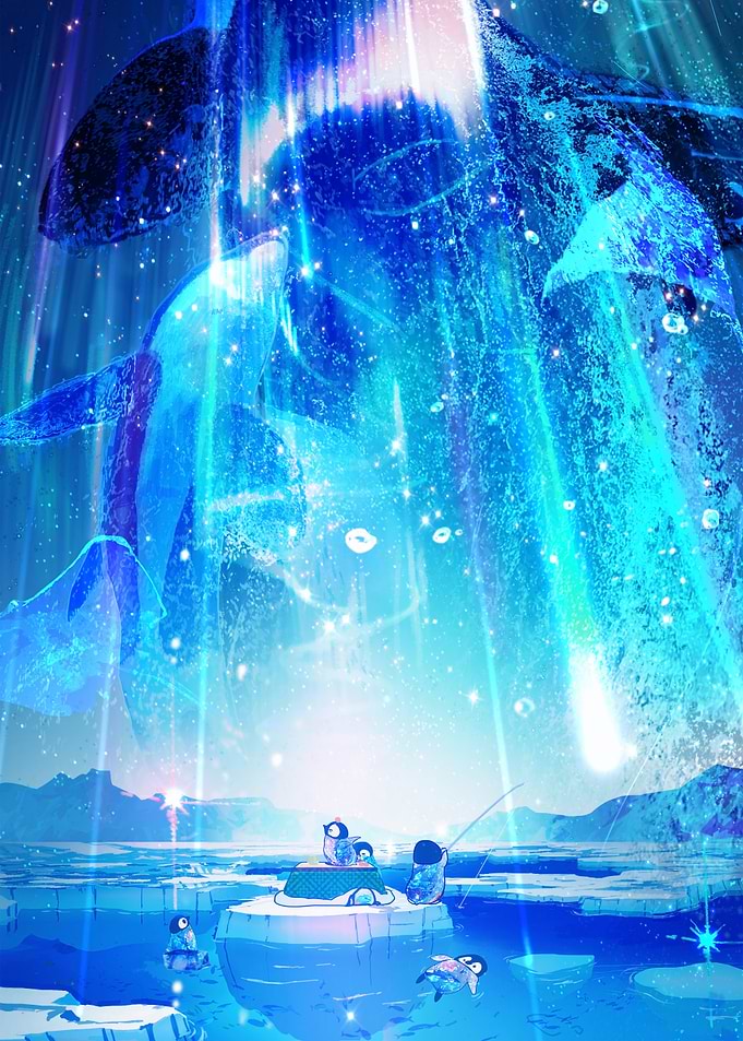 Magical Whale and Penguins