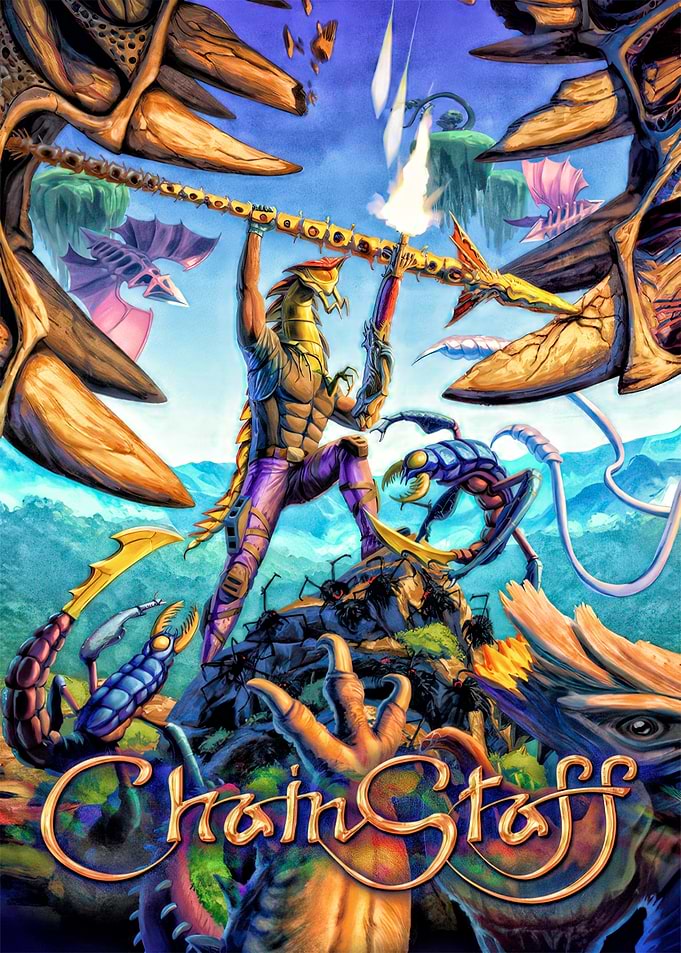 Chain Staff Alien Warrior Battle