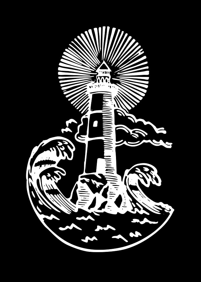 Lighthouse in Rough Seas