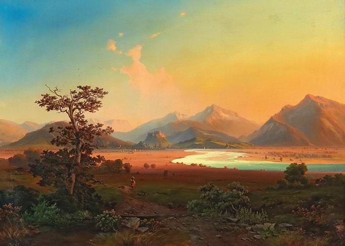 Mountain Landscape at Sunset