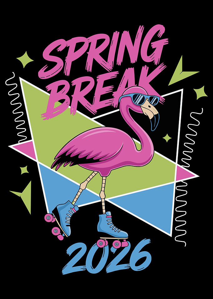 Retro Flamingo Spring Break 2026