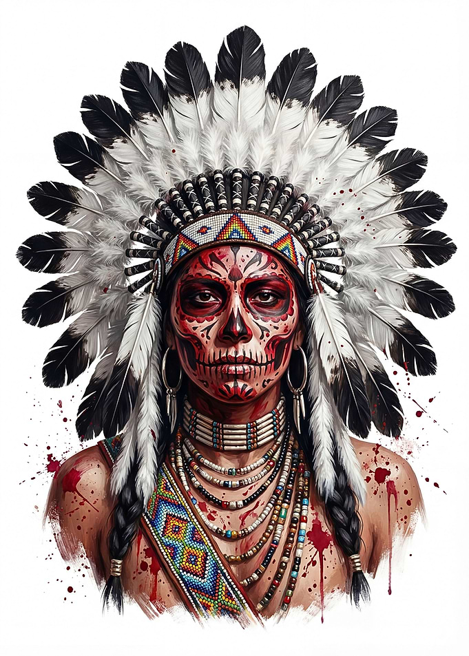 Day of the Dead Native American Warrior