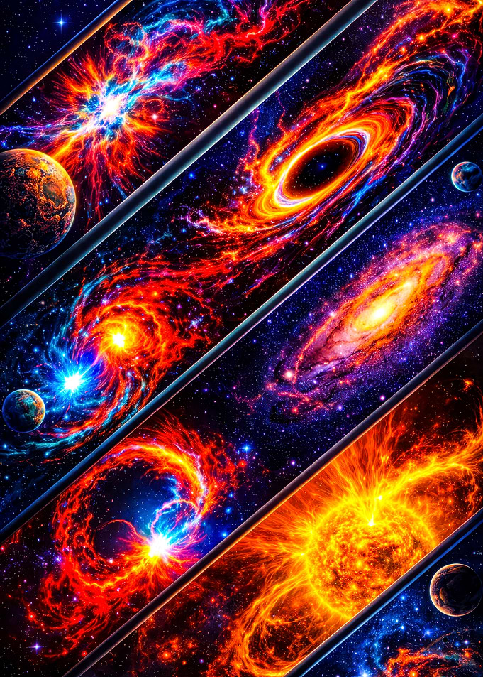 Cosmic Nebula and Galaxies