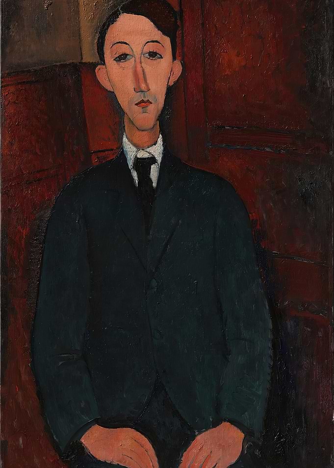 Portrait of a Man in a Suit, amedeo modigliani art