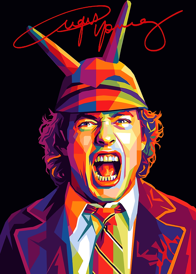 Angus Young Pop Art Portrait