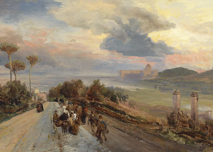 Travelers on a Roman Road