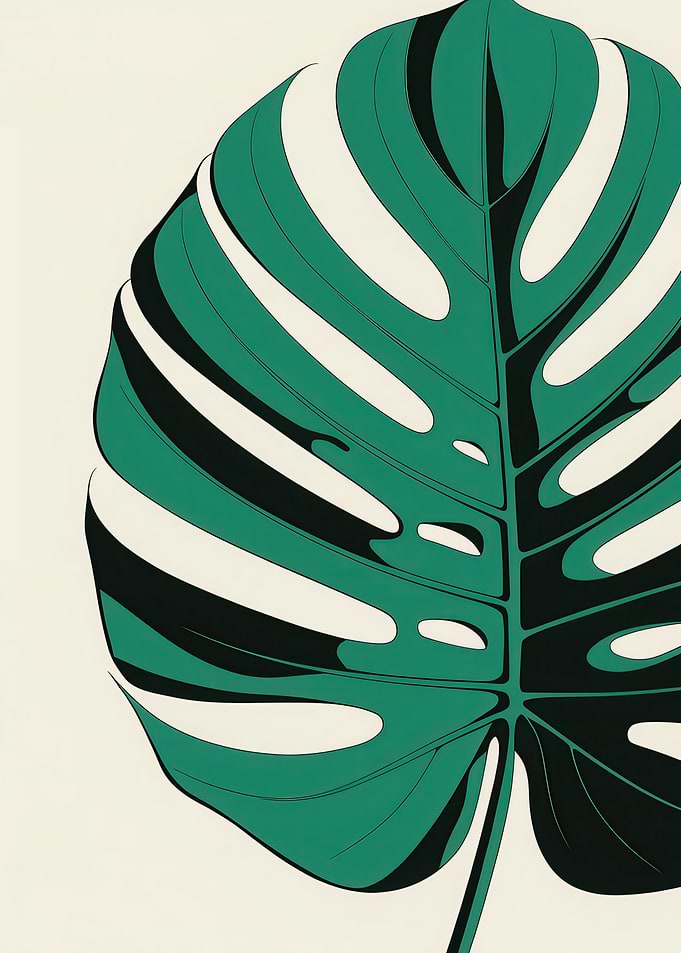 Minimalist Monstera Leaf