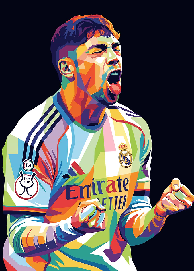 Federico Valverde Football Player in Pop Art Style