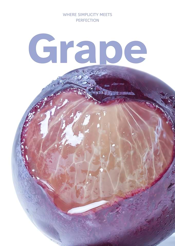 Grape Perfection – Minimal Fruit Aesthetic Poster