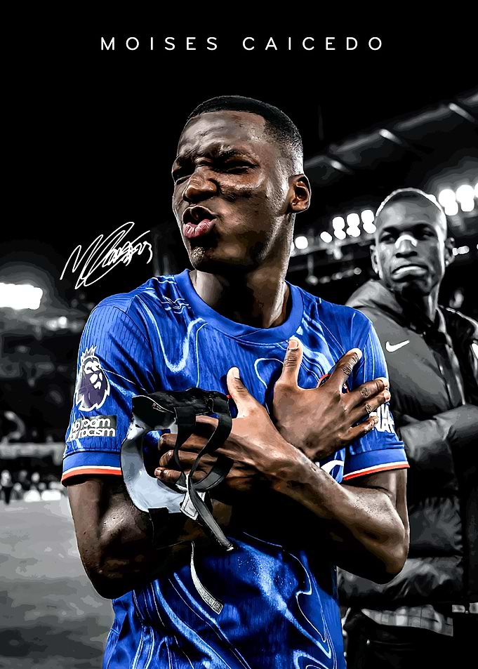 Moises Caicedo Chelsea Celebration