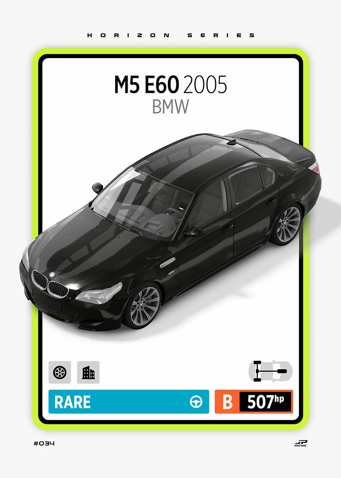 BMW M5 E60 2005 Car Card