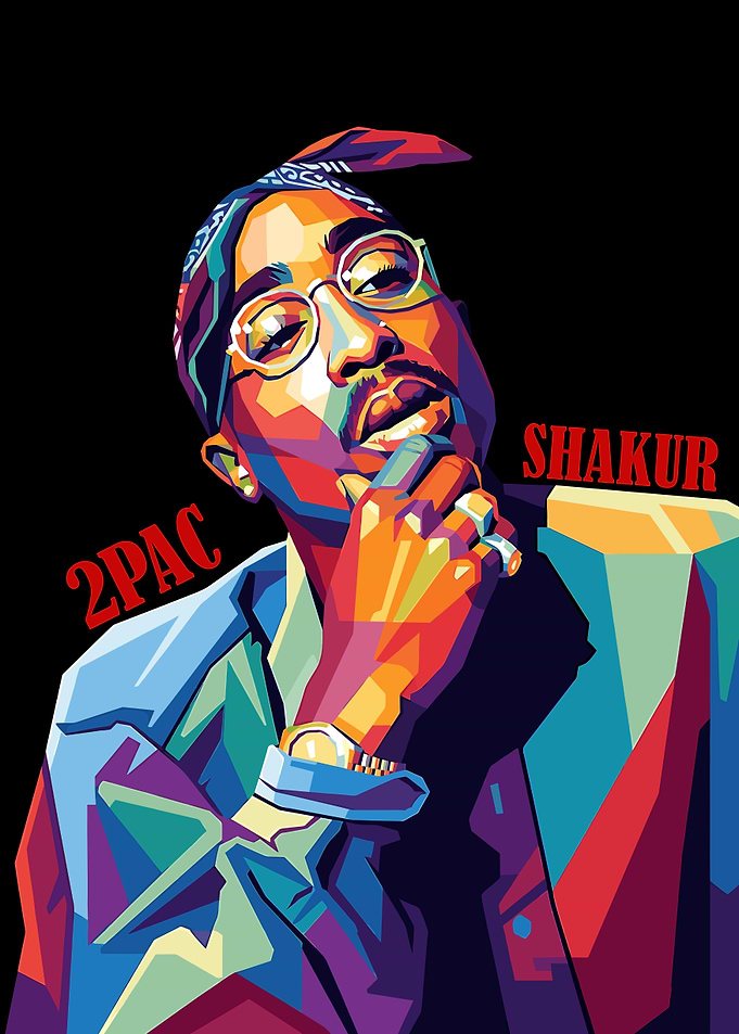 Tupac Shakur Pop Art Portrait