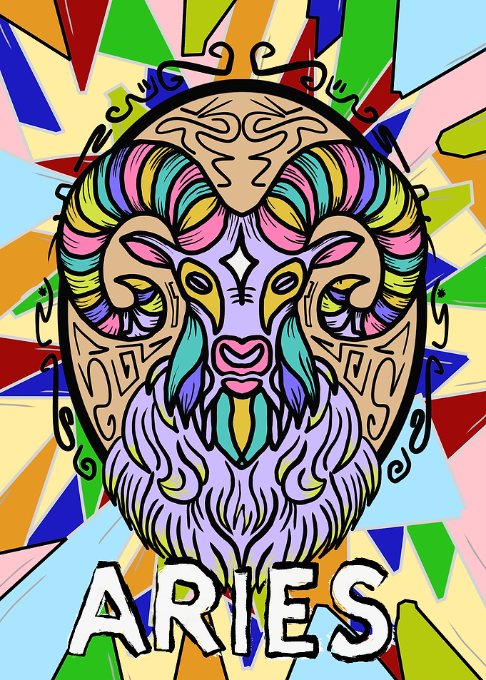Aries Zodiac Ram Illustration