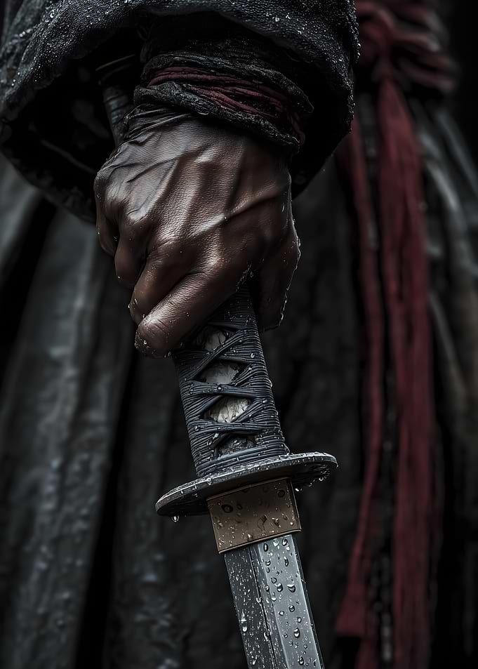 Samurai Hand Holding Katana