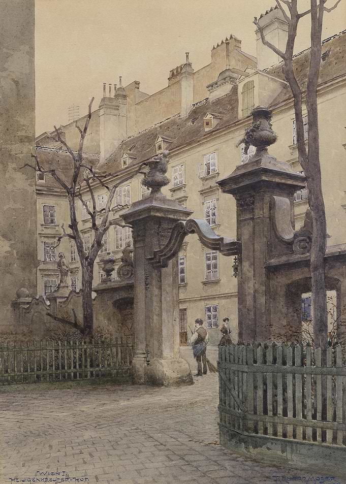 Ornate Gate and Courtyard Building