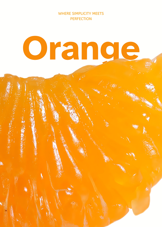 Orange Perfection – Minimal Citrus Aesthetic Poster