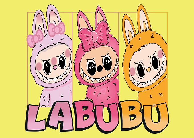 Labubu Characters with Text