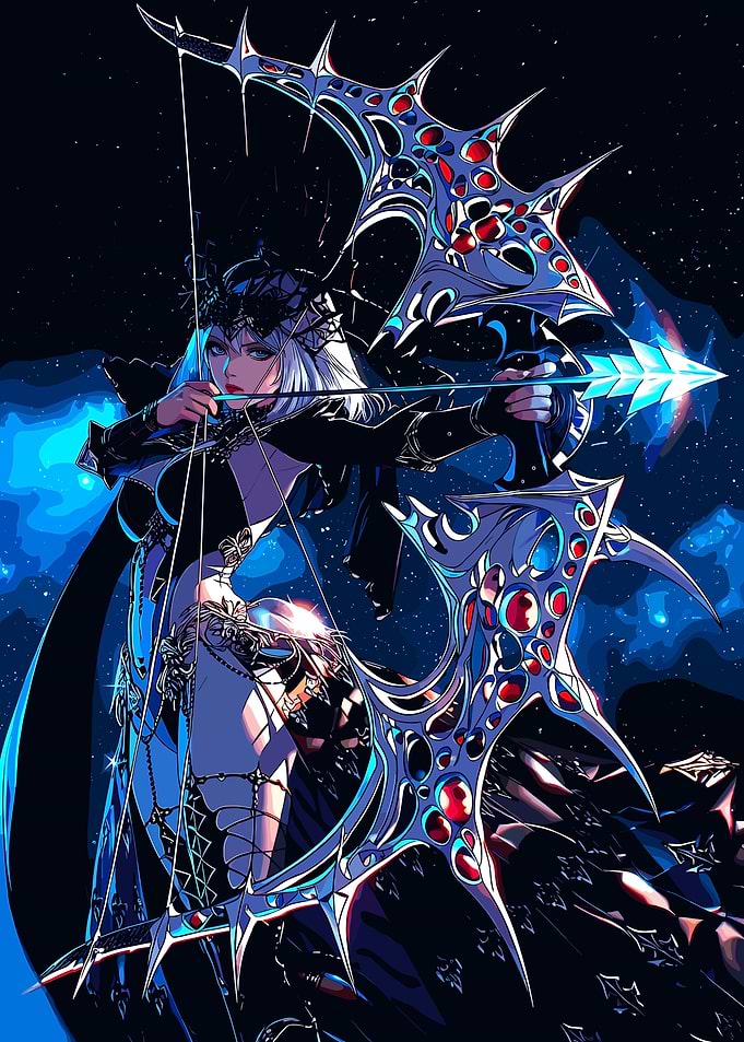 Fantasy Archer with Ornate Bow