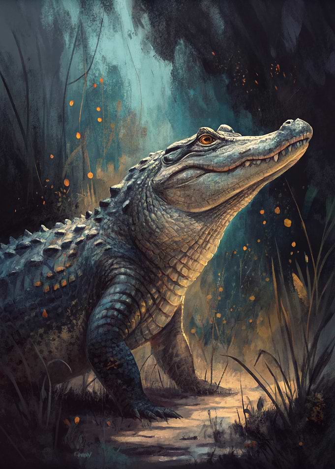 Alligator in a Swamp