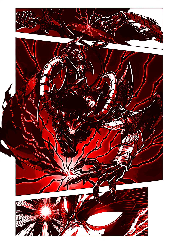 Demonic Figure with Glowing Energy