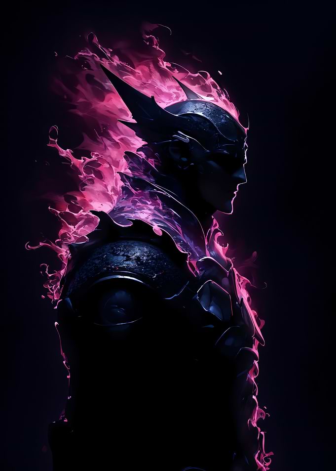 Dark Knight with Pink Energy