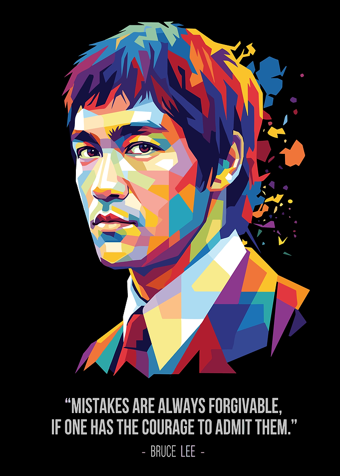 Bruce Lee Pop Art Quote