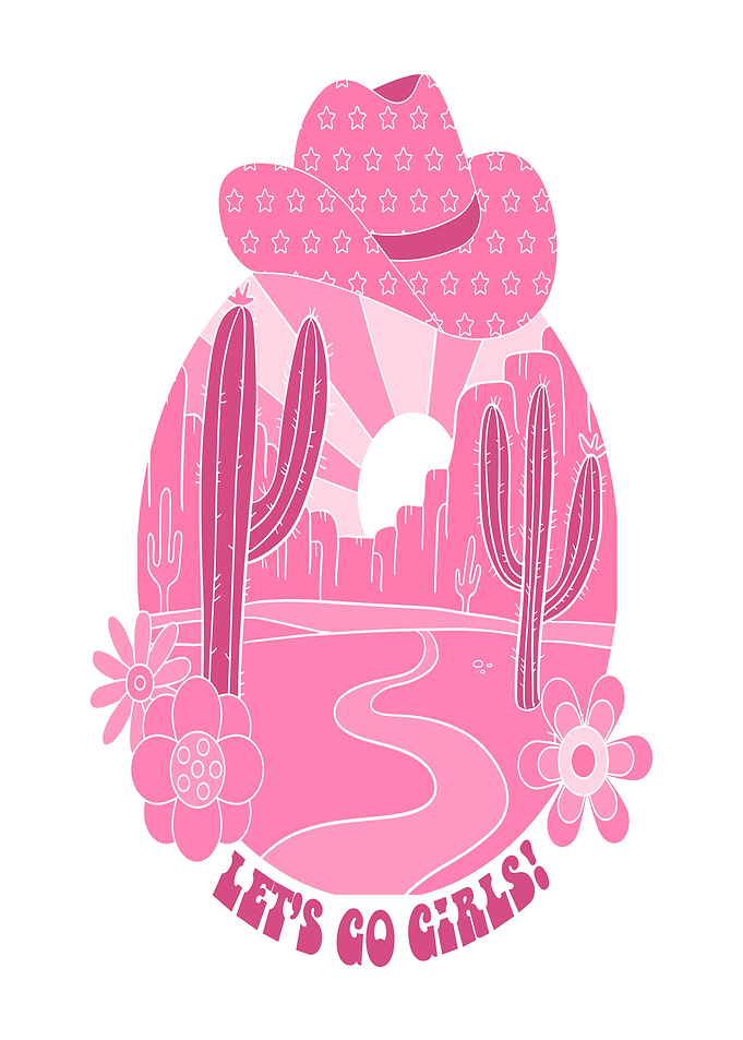 Cowgirl Desert Scene