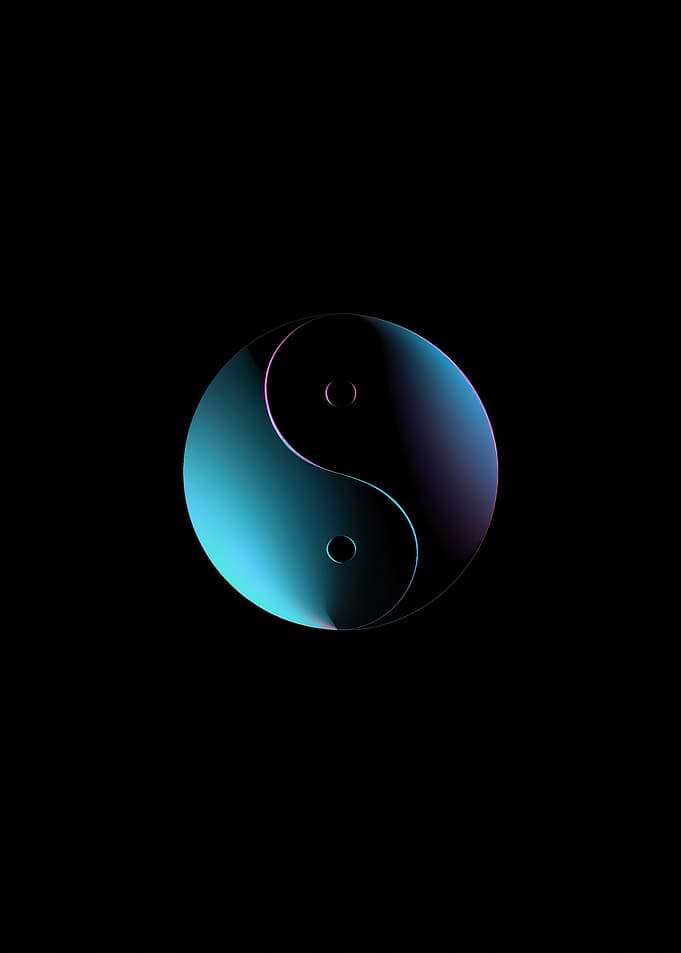 Abstract Yin Yang Symbol