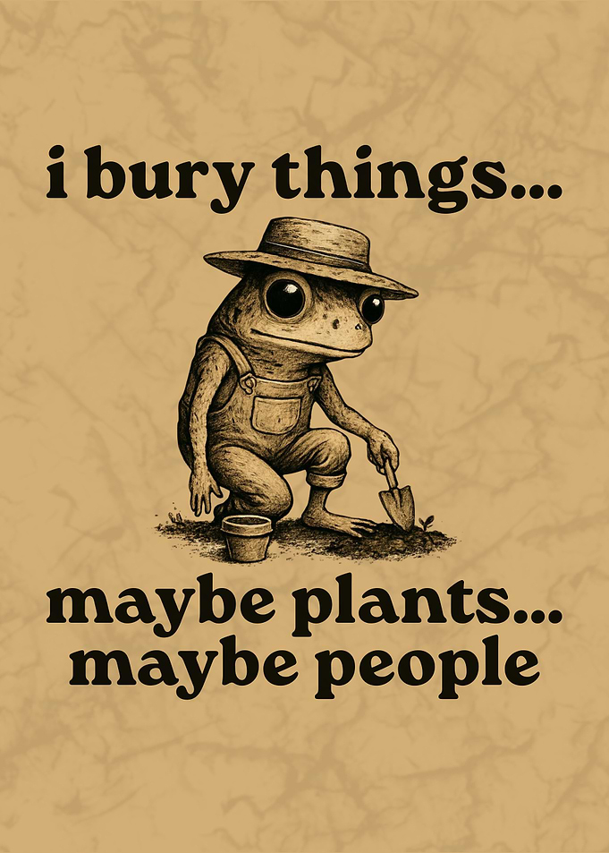 Frog Gardener 'I Bury Things'
