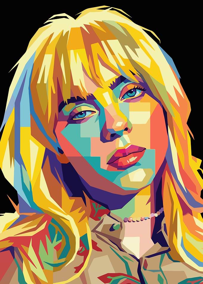Billie Eilish Pop Art Portrait