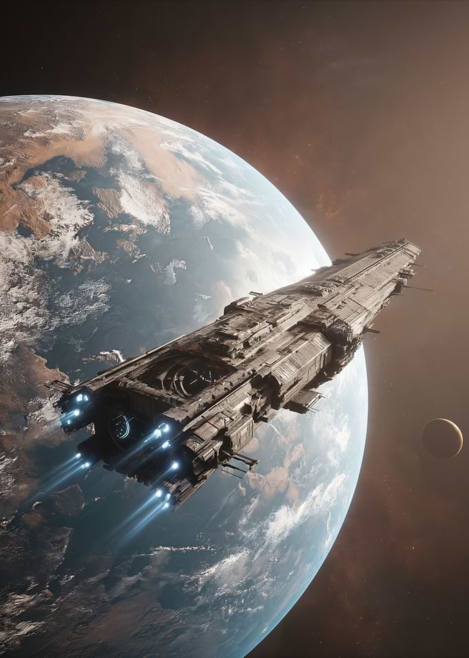 Spaceship near Earth