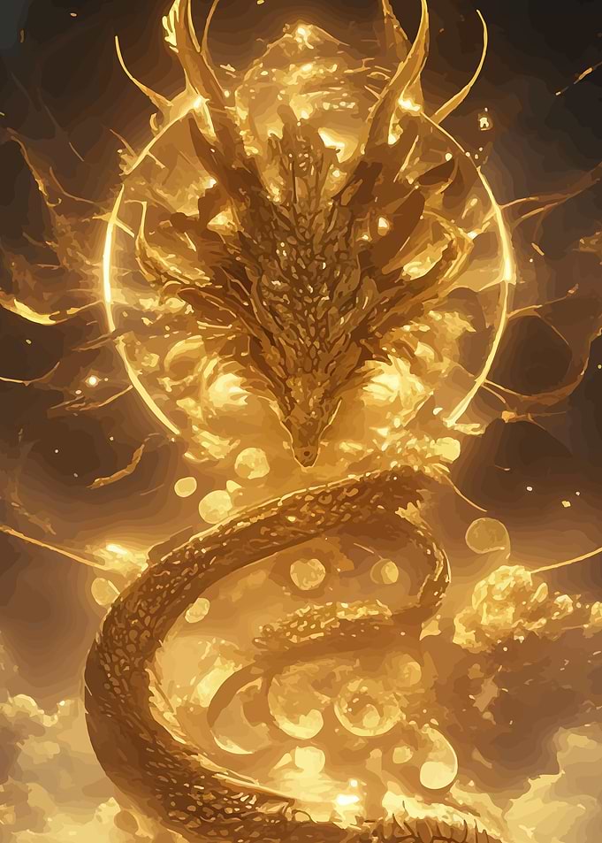 Golden Dragon Celestial Being