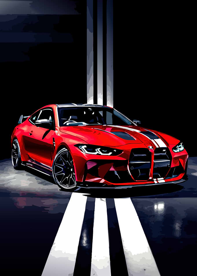 Red BMW M4 Coupe