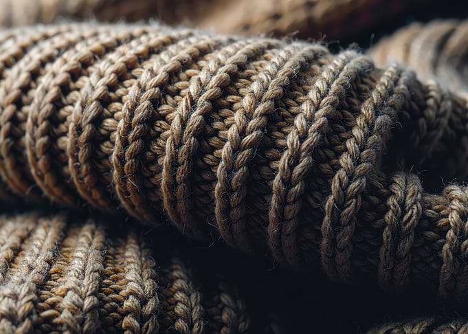 Close-up of Knitted Fabric
