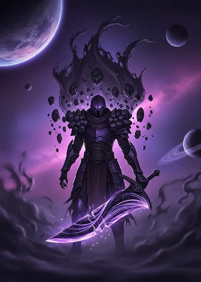 Dark Knight with Cosmic Sword