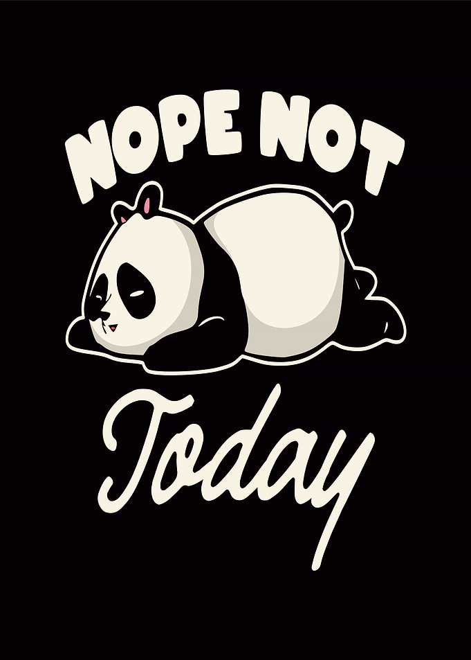 Nope Not Today Panda