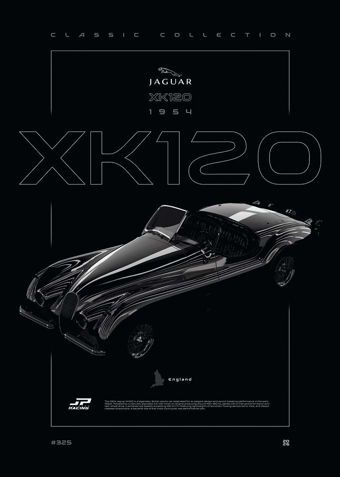 Jaguar XK120 Classic Collection Poster