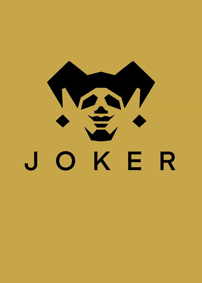 Joker Face Logo with Text