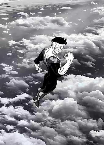 Invincible Flying Art