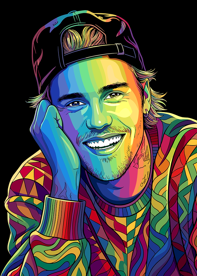 Justin Bieber Pop Art Portrait