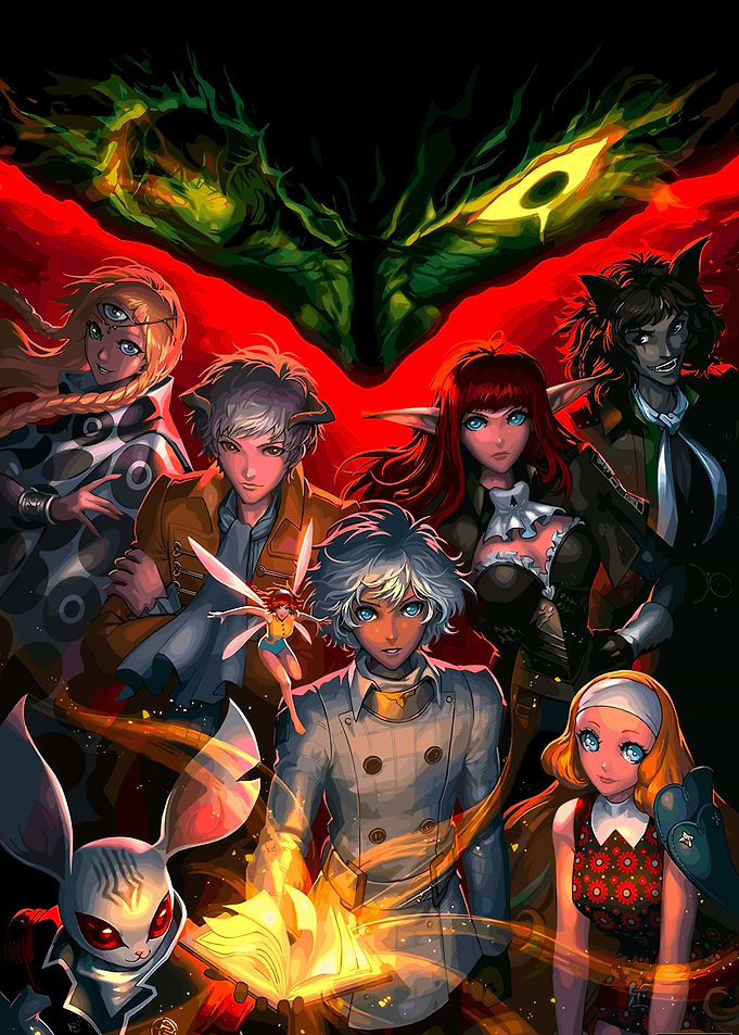 Fantasy Characters and Dragon