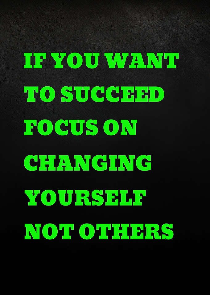 Inspirational Quote on Black Background
